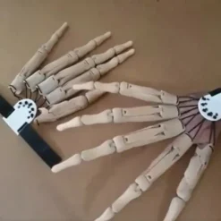 Artikulerede Fingre Fleksible Led Skelet Håndforlængelser Halloween Festrekvisit White Right hand