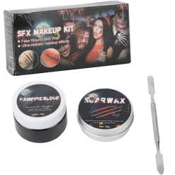 Arvoks Koaguleret Blod Sæt Sår Modellering Halloween SFX Makeup Sæt med Spatel
