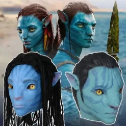 Avatar 2 Cosplay Maske Latex Filmen Vandets Vej Alien Kostumefest Halloweenmasker Voksen