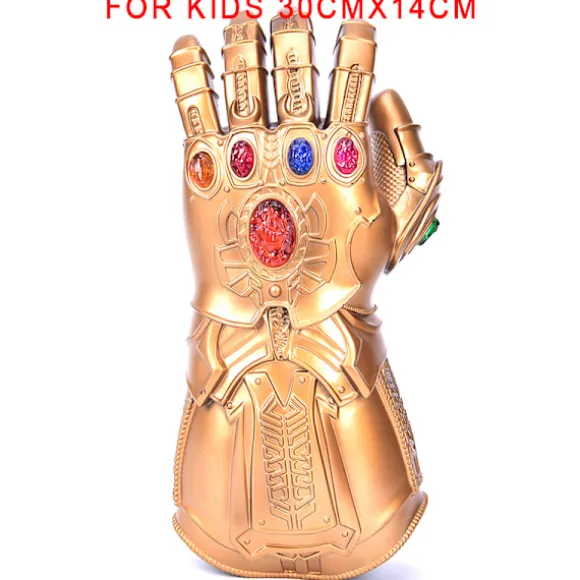 Avengers Thanos Infinity Gauntlet LED-handsker Light Up Cosplay F Bronze S-Kids