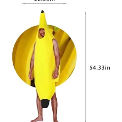 Banan Kostume til Voksne og Børn, Nemt Gruppekostume til Halloween, Julefester
