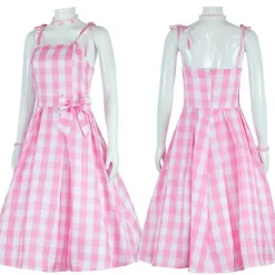 Barbie Kostume til Kvinder Barbie Kjole Bedårende Rosa Dame Cosplay Piger Tøj Kvinde Halloween Klassisk Dukke Rollespil Barbie Dress Up XL