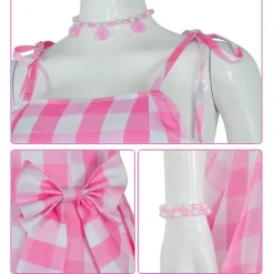 Barbie Kostume Til Kvinder Barbie Kjole Bedårende Rosa Dame Cosplay Piger Tøj Kvinde Halloween Klassisk Dukke Rollespil Barbie Dress Up V 3XL
