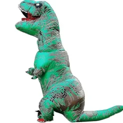 Barn & Voksen Dinosaur Oppustelige Cosplay Kostumer T-rex Anime Tegneserie Festkjole Kostumer Halloween Kostume green