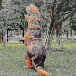 Barn & Voksen Dinosaur Oppustelige Cosplay Kostumer T-rex Anime Tegneserie Festkjole Kostumer Halloween Kostume green