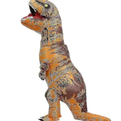 Barn & Voksen Dinosaur Oppustelige Cosplay Kostumer T-rex Anime Tegneserie Festkjole Kostumer Halloween Kostume green