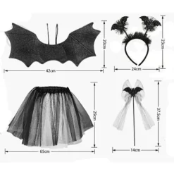 Bat Wings Sæt Halloween Cosplay Kostume 1 FLAGERMUSVINGE 1 FLAGERMUSVINGE 1 Bat wing