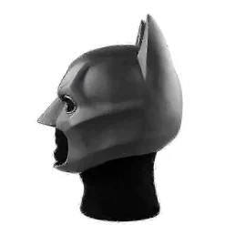 Batman Fuld Maske Med Hætte The Dark Knight Rises Latex Hjelm Voksen Cosplay Prop J_Lucky_B[D]