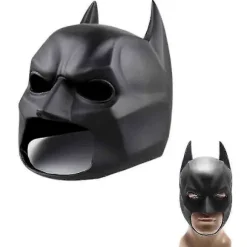 Batman Fuld Maske Med Hætte The Dark Knight Rises Latex Hjelm Voksen Cosplay Prop J