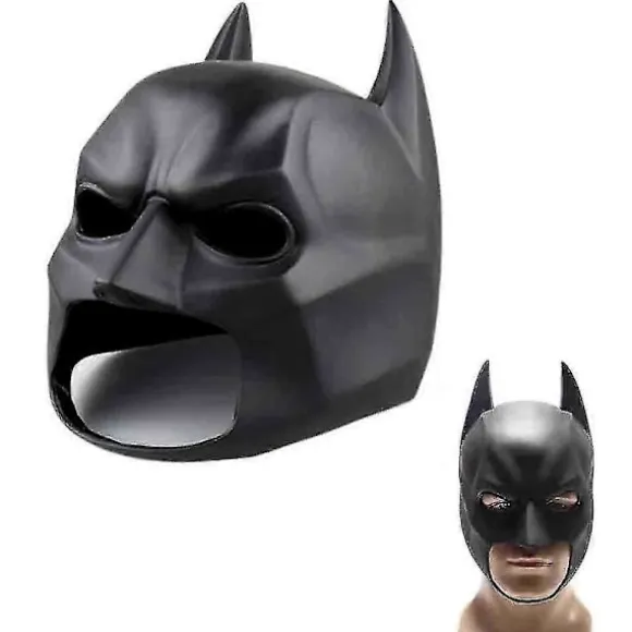 Batman Fuld Maske Med Hætte The Dark Knight Rises Latex Hjelm Voksen Cosplay Prop J