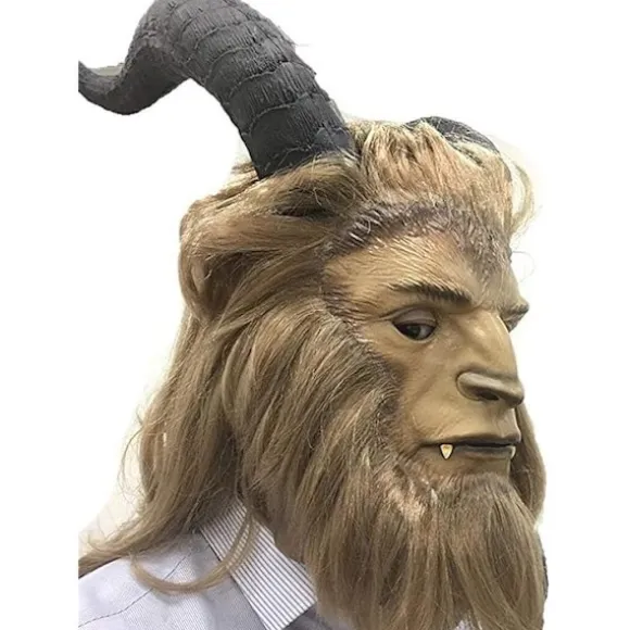 Beast Maske Beast Cosplay Maske med Paryk til Voksne 53-63CM