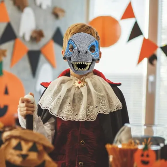 BestAlice Dino Maske Bevægelig Kæbe, Dinosaur Maske Hovedbeklædning, Jurassic Bevægelig Dinosaur Hoved Legetøj Velociraptor Maske Halloween Blue 23 x 15 x 13 cm/9 x 5 x 6 inch | Fyndiq