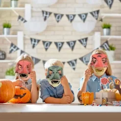 BestAlice Dino Maske Bevægelig Kæbe, Dinosaur Maske Hovedbeklædning, Jurassic Bevægelig Dinosaur Hoved Legetøj Velociraptor Maske Halloween Blue 23 x 15 x 13 cm/9 x 5 x 6 inch | Fyndiq