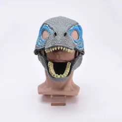 BestAlice Dino Maske Bevægelig Kæbe, Dinosaur Maske Hovedbeklædning, Jurassic Bevægelig Dinosaur Hoved Legetøj Velociraptor Maske Halloween Blue 23 x 15 x 13 cm/9 x 5 x 6 inch | Fyndiq