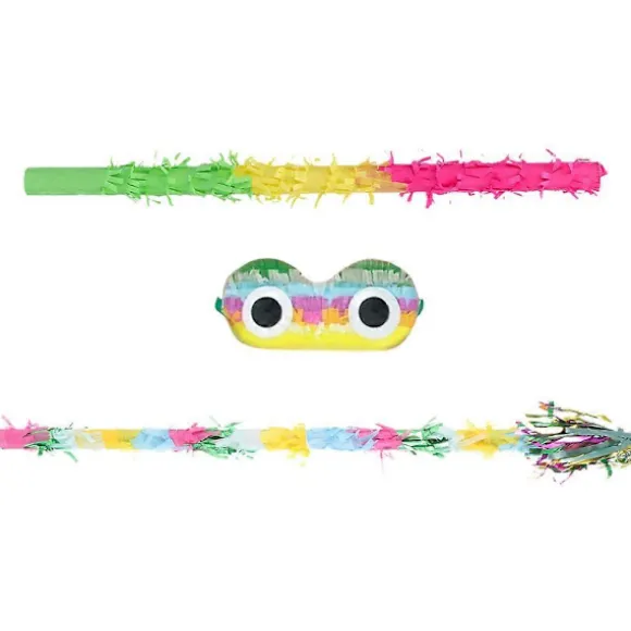 Bind for Øjnene Pinata Rekvisitter Blinder Farverig Slå-pind Legetøj Pinata til Mænd 1 Sæt