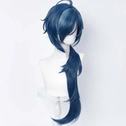 Blå bølget Cosplay-paryk til spillet Genshin Impact Lolita Gradient, CJY