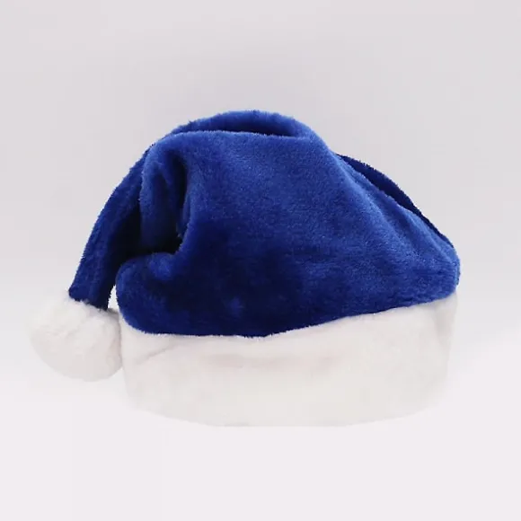 Blå plys julehat til jul