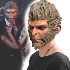 Black Myth Wukong Maske Abekonge Hovedbeklædning Halloween Cosplay Rekvisitter
