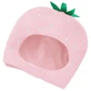 Blød Jordbær Hat Cosplay Hovedbeklædning Foto Rekvisitter Til Ferie Nytårsfest Pink
