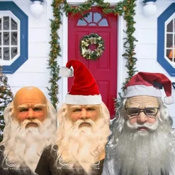 Blød Julemand Voksen My Old Man Jul Ferie Sjov Latex Maske V without a hat Santa