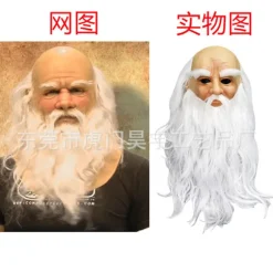 Blød Julemand Voksen My Old Man Jul Ferie Sjov Latex Maske V without a hat Santa