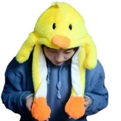Blød varm kaninhue med LED-lys, hoppende hue - Perfe Luminous Pikachu Hat