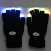 Blinkende handsker, der lyser, 7 tilstande, LED Rave-lys, fingerbelysningsvante, sort, høj kvalitet