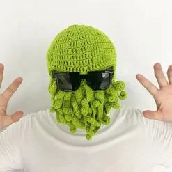 Blæksprutte Blæksprutte Bomuldshat Skør Fest Blækspruttehat Balaclava Hat Pink