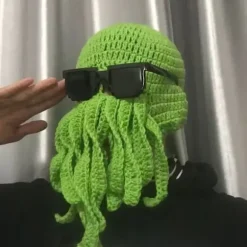 Blæksprutte Blæksprutte Bomuldshat Skør Fest Blækspruttehat Balaclava Hat Pink