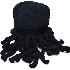 Blæksprutte Blæksprutte Bomuldshat Skør Fest Blækspruttehat Balaclava Hat Pink