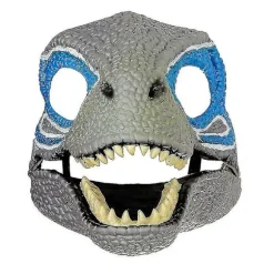 Blodig Dyremaske Skræmmende Tyrannosaurus Rex Dinosaurmaske Slangemund Halloween Latex Godzilla Hovedbeklædning Blue