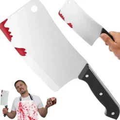Blodig klyfta för mördare mördare psykopat kostym halloween kniv