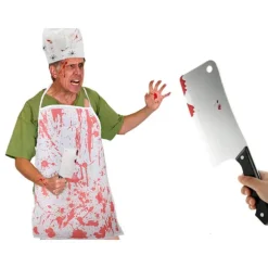 Blodig klyfta för mördare mördare psykopat kostym halloween kniv