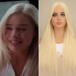 Blond Barbie Film Cosplay Paryk Lang Krøllet/Glat Hår Paryk, CJY D