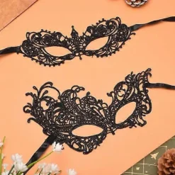 Blonde øjenmaske til kvinder, sexet maskerade maske til kvinder, elegant gallamask til Halloween maskeradefest