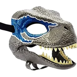 Blue Dinosaur Mask Jurassic World Raptor Dinosaur Accessories Dino Cosplay Props Festival Carnival Presents wz