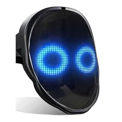 Bluetooth LED Lysende Festmaske Halloween Jul DIY LED Maske Black