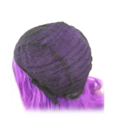 Blåviolett ansiktsinpackad cosplay-animationsperuk (24-25CM), kort rollspel peruk