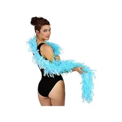 Boa tekstil karneval - Atosa - 45g - Azurro - 95x9x19 cm - Polyester - Maskinvask - Ensfarvet - Afslappet - Karneval