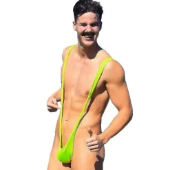 Borat, Mankini - Neon Grøn Voksen Unisex
