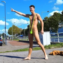 Borat, Mankini - Neongrøn Green Grön