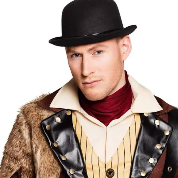 Bowlerhat, til voksne, Hat, Hovedbeklædning, Kostume, Karneval, Tema