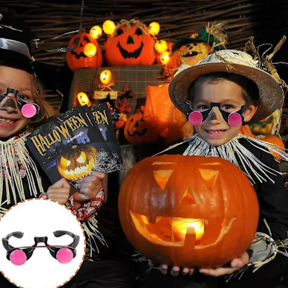 Briller LED Halloween Briller Uhyggeligt Kostume Rekvisit Glødende Jul Kreative Briller Til Fester Cosplay B