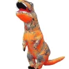 Børn og voksne dinosaur oppustelig cosplay kostumer T-rex anime tegneserie festkjole kostumer Halloween kost lilla
