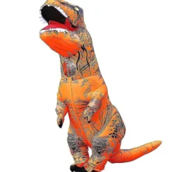 Børn og voksne dinosaur oppustelig cosplay kostumer T-rex anime tegneserie festkjole kostumer Halloween kost lilla