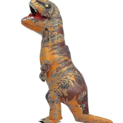Børn og voksne dinosaur oppustelig cosplay kostumer T-rex anime tegneserie festkjole kostumer Halloween kost lilla