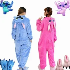 Børn Voksen Pink Blå Stitch Tegneserie Dyrepyjamas Cosplay Kostume Nattøj NY Blå Stitch Blå Stitch{ROG} Blue Stitch 6-7y