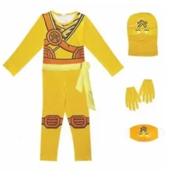 Børne Anime Phantom Cosplay Kostume Hættetrøjer Ninja Super Blå 130cm Gul yellow yellow 140cm