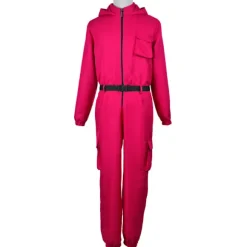 Børne Halloween Squid Game Cosplay Jumpsuit Kostume Sæt 140-150CM
