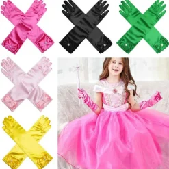 Børne Lange Handsker Prinsesse Danseforestilling Scenehandsker_jar red